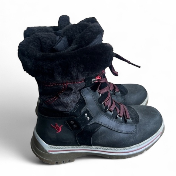 Santana Canada Mio Leather Insulated Waterproof Black Winter Boots Women’s Sz. 8 - Picture 1 of 17